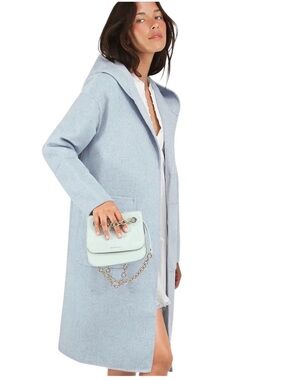 BELLE & BLOOM Coat | Structured Wool Blend Classic Minimalist Outerwear